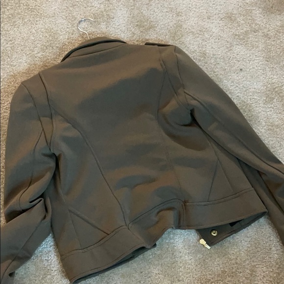 EXPRESS FITTED ARMY GREEN JACKET - Picture 6 of 6